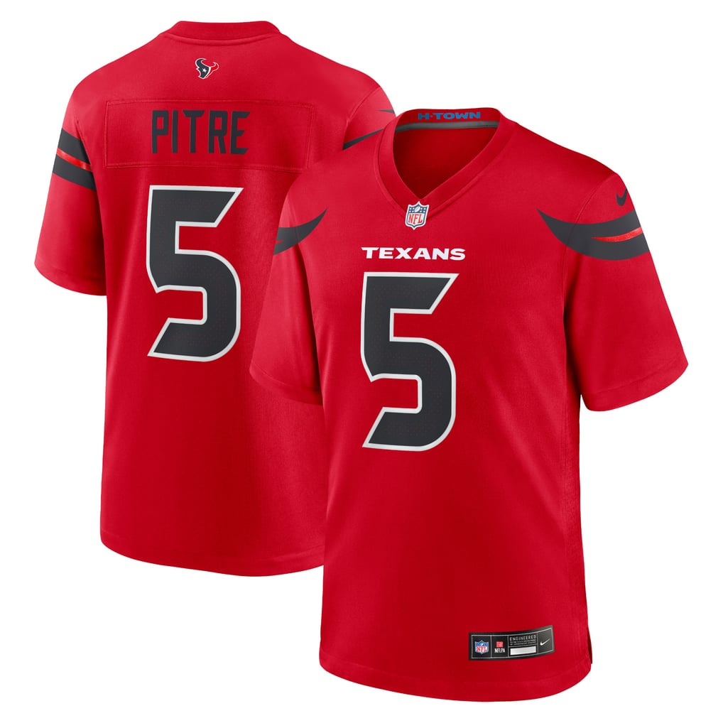 Men's Houston Texans Jalen Pitre Nike Red Alternate Game Jersey - Image 1