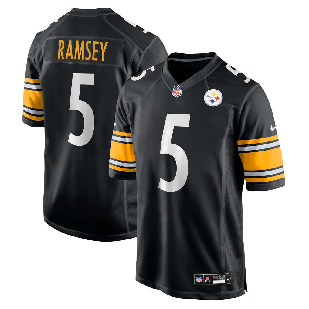 Men's Pittsburgh Steelers Jalen Ramsey Nike  Black Team Game Jersey - Image 2