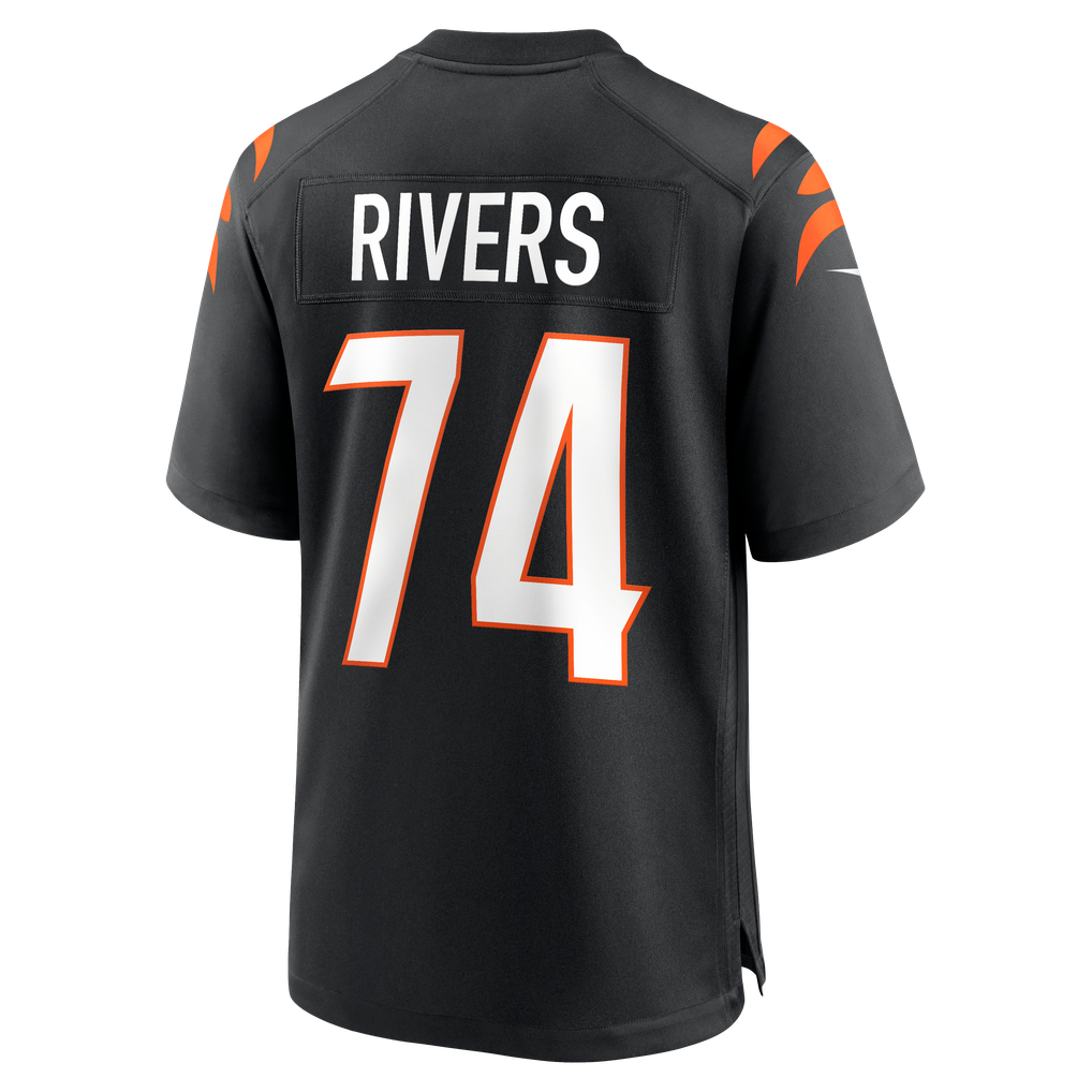 Men's Cincinnati Bengals Jalen Rivers Nike Black Team Game Jersey - Image 4