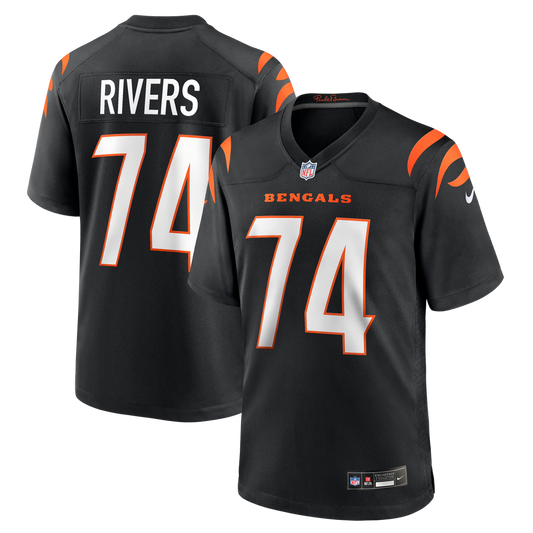 Men's Cincinnati Bengals Jalen Rivers Nike Black Team Game Jersey - Image 1