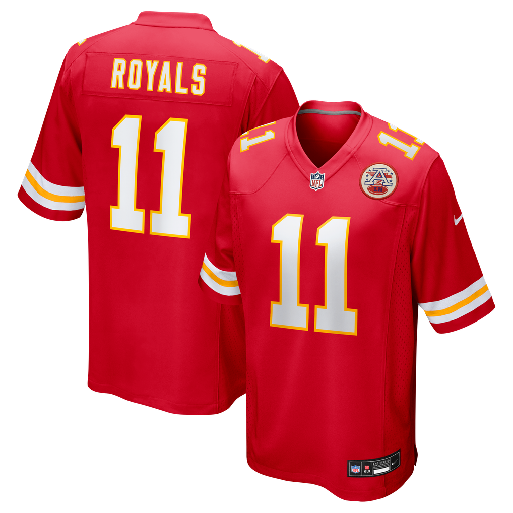 Men's Kansas City Chiefs Jalen Royals Nike  Red Team Game Jersey - Image 2