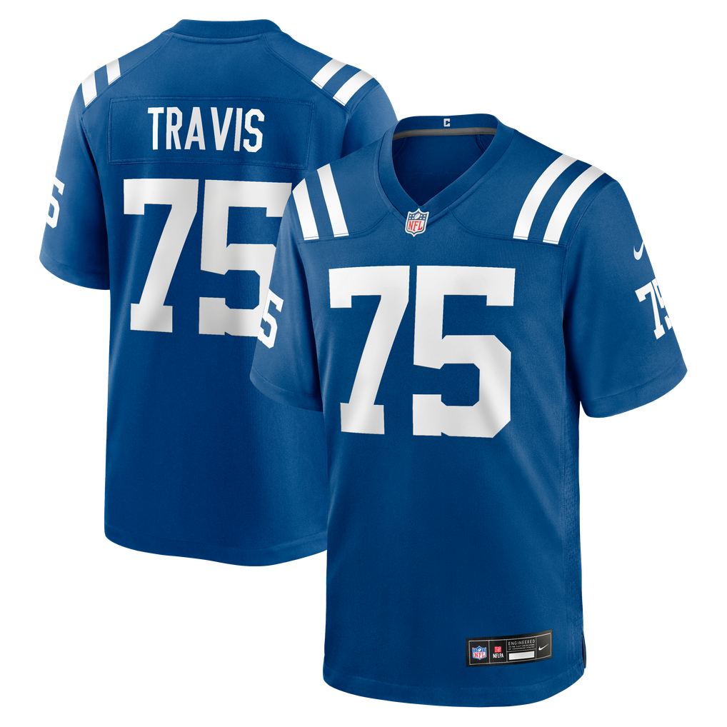 Men's Indianapolis Colts Jalen Travis Nike  Royal Team Game Jersey - Image 2