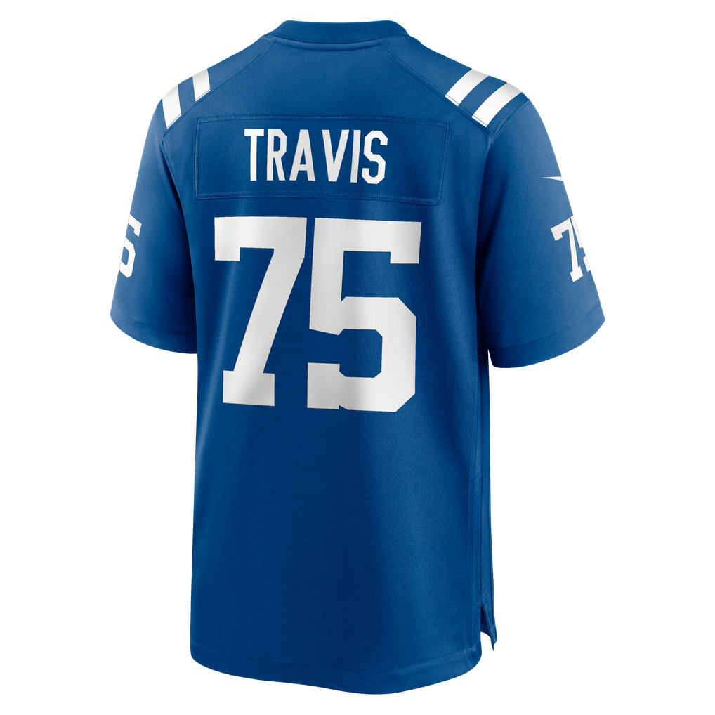 Men's Indianapolis Colts Jalen Travis Nike  Royal Team Game Jersey - Image 4