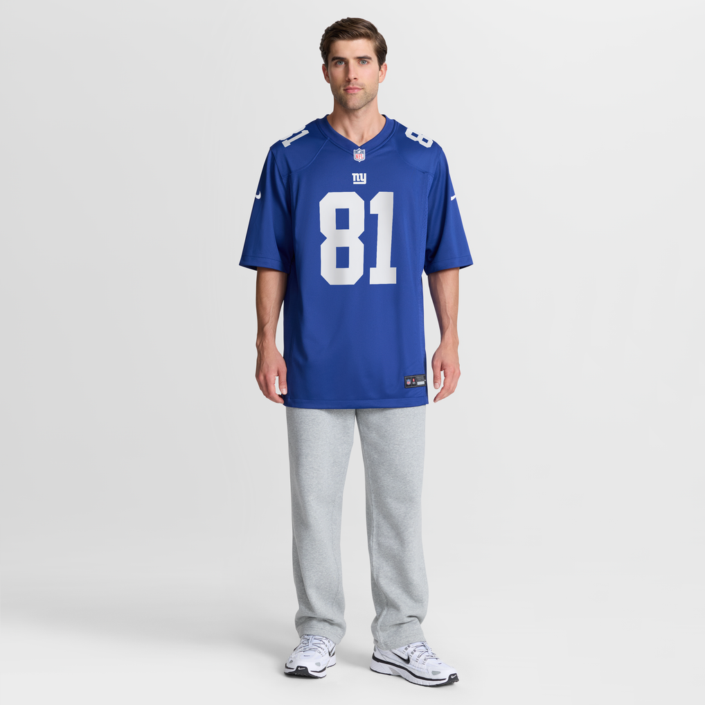 Men's New York Giants Jalin Hyatt Nike Royal Team Game Jersey - Image 3