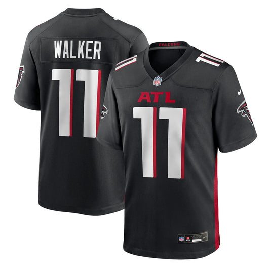 Men's Atlanta Falcons Jalon Walker Nike Black Team Game Jersey
