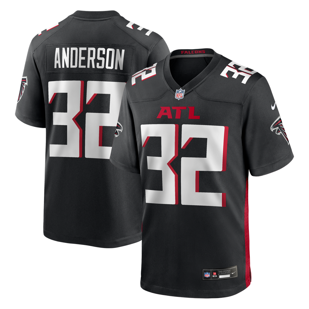 Men's Atlanta Falcons Jamal Anderson Nike Black Game Retired Player Jersey