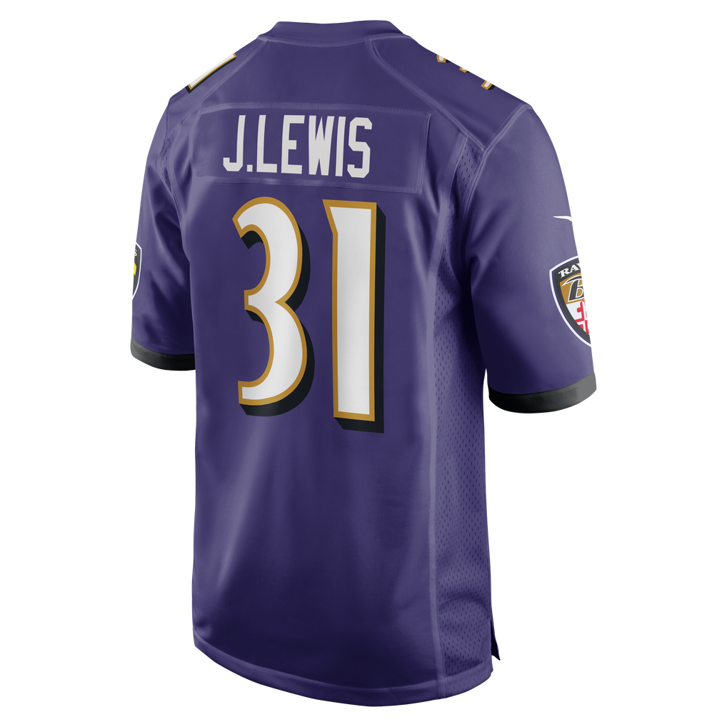 Men's Baltimore Ravens Jamal Lewis Nike Purple Game Retired Player Jersey