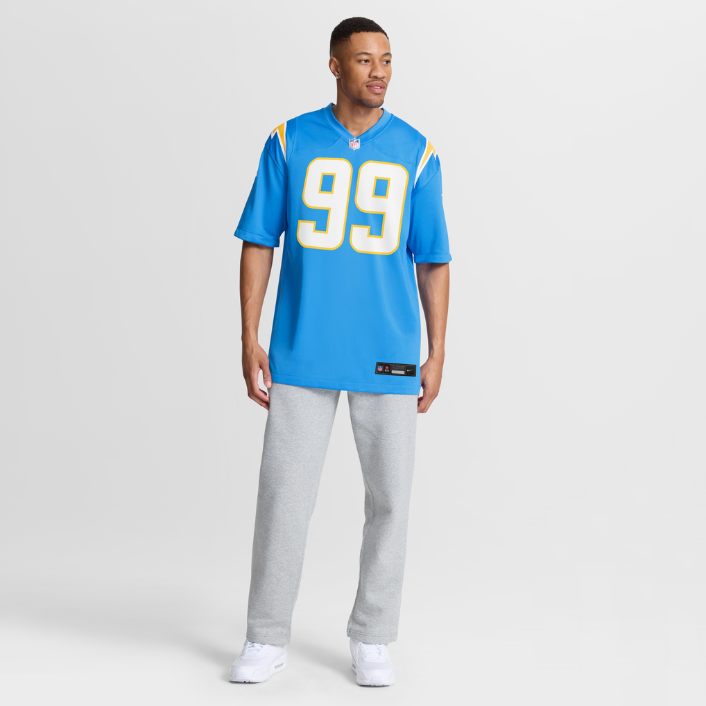 Men's Los Angeles Chargers Jamaree Caldwell Nike  Powder Blue Team Game Jersey - Image 8