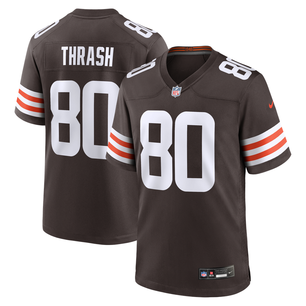 Men's Cleveland Browns Jamari Thrash Nike Brown Team Game Jersey - Image 1