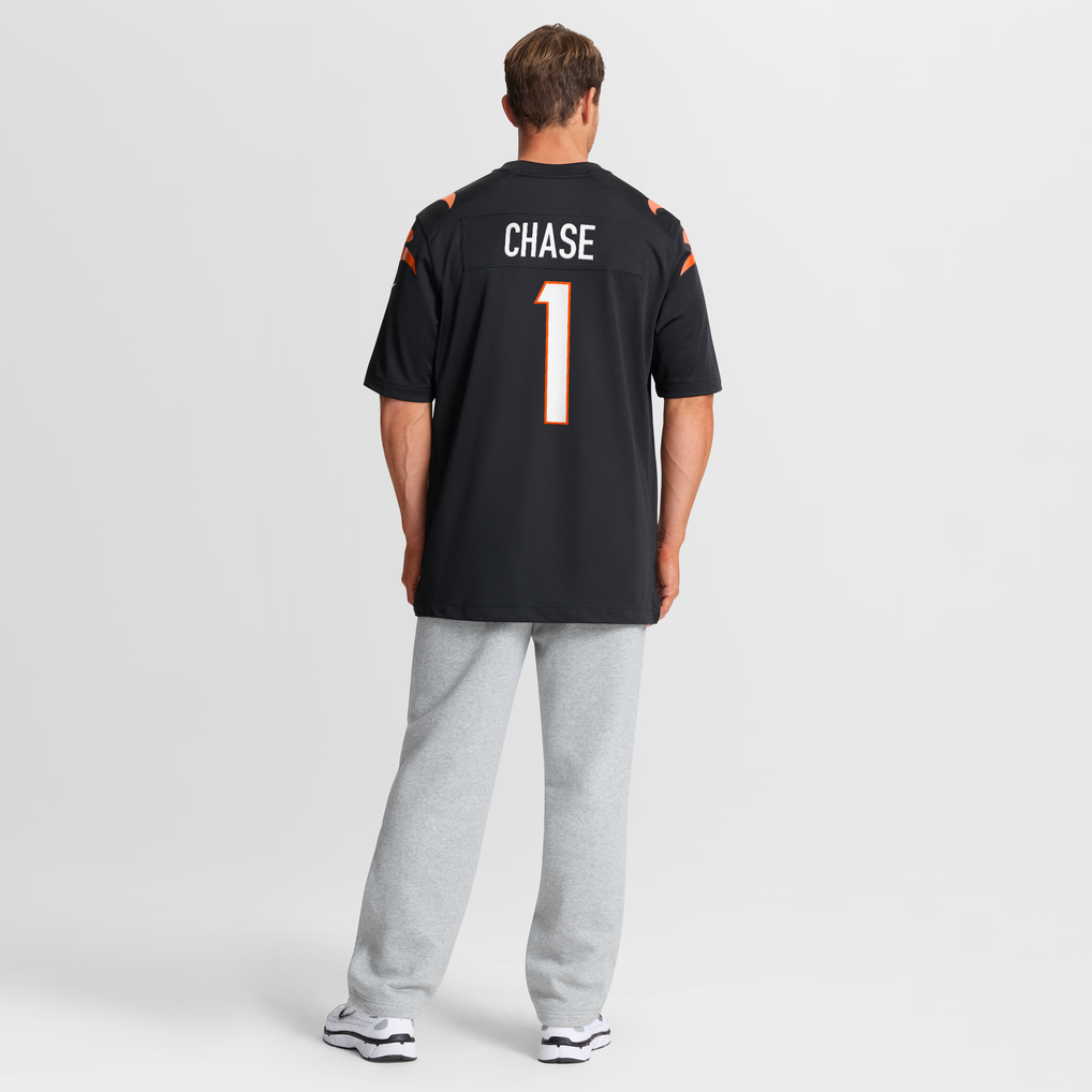 Men's Cincinnati Bengals Ja'Marr Chase Nike Black Game Jersey - Image 9