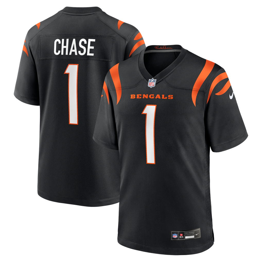 Men's Cincinnati Bengals Ja'Marr Chase Nike Black Game Jersey - Image 2
