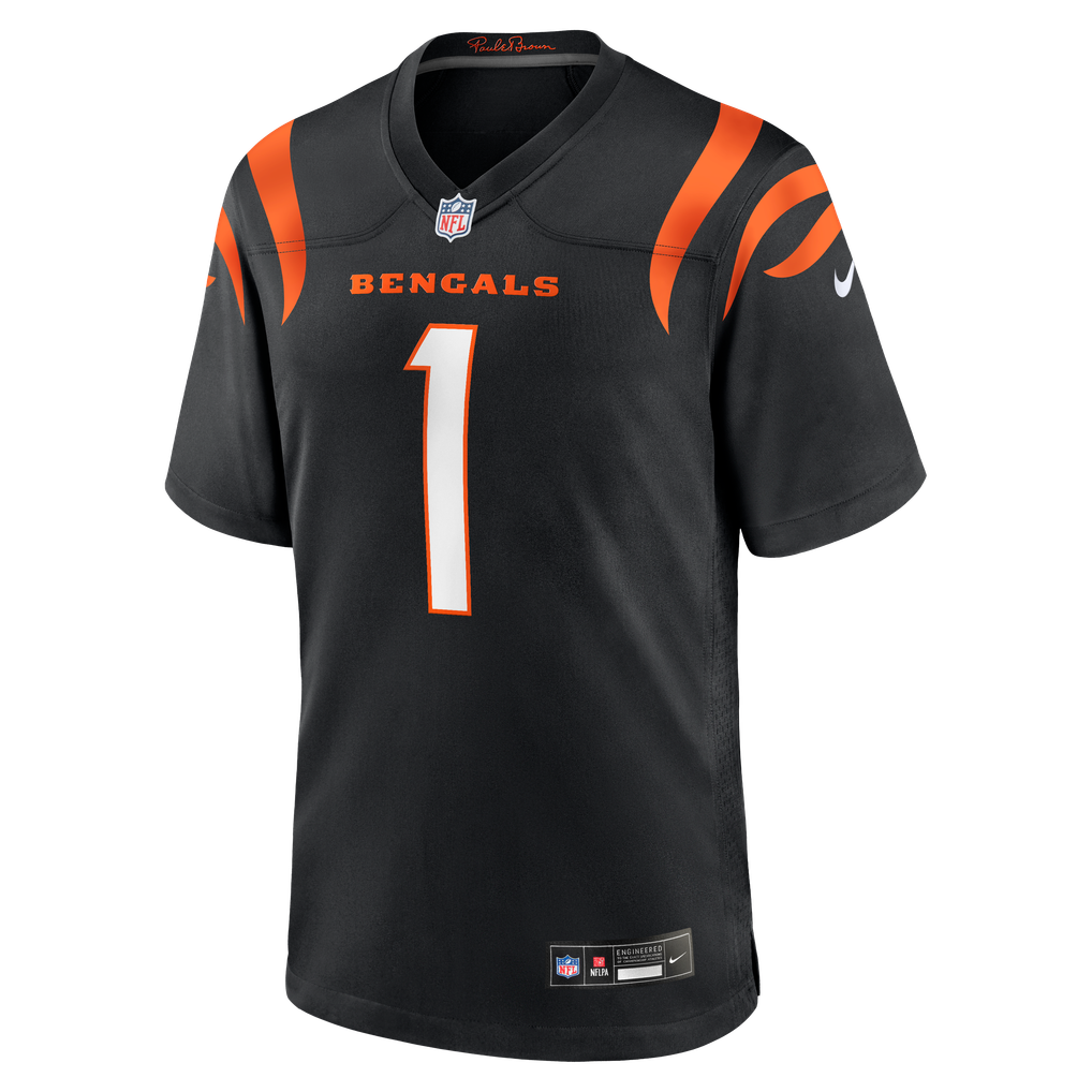 Men's Cincinnati Bengals Ja'Marr Chase Nike Black Game Jersey - Image 3