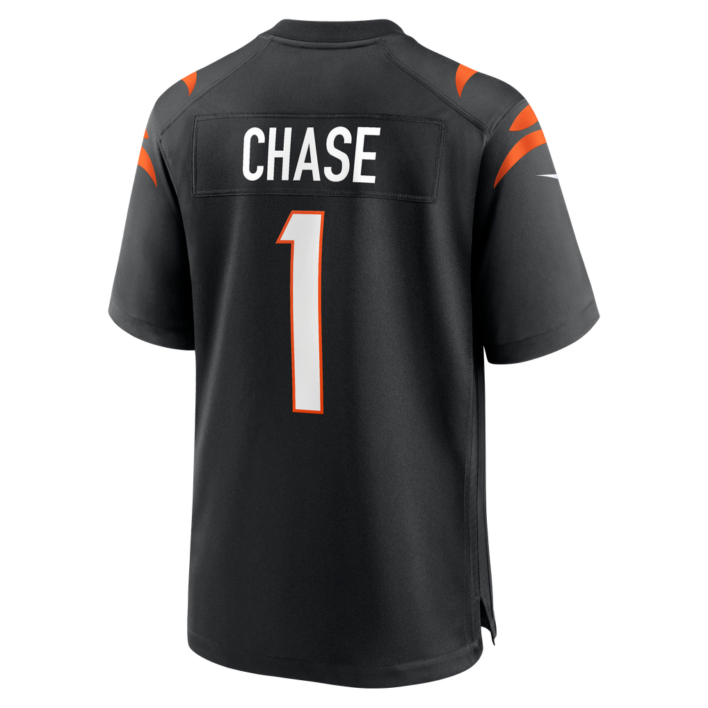 Men's Cincinnati Bengals Ja'Marr Chase Nike Black Game Jersey - Image 4