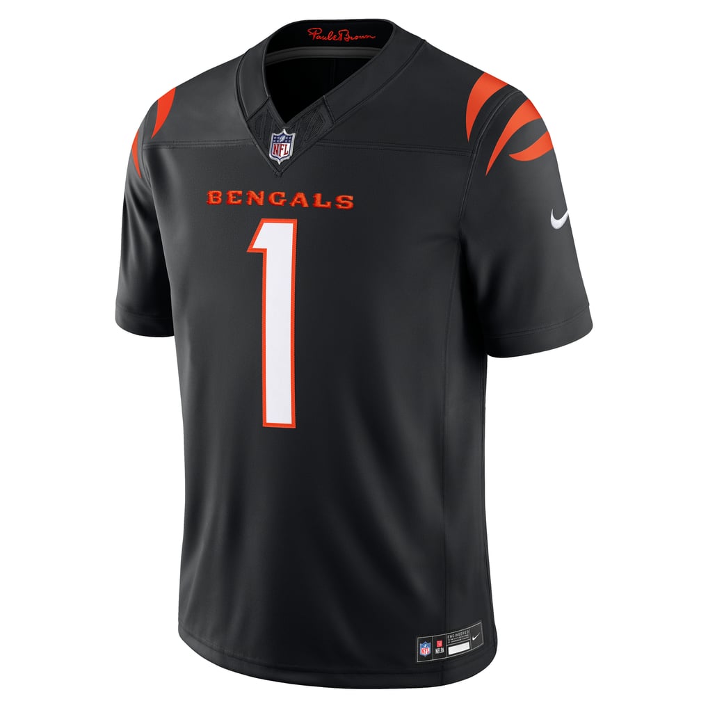 Men's Cincinnati Bengals Ja'Marr Chase Nike Black Team Vapor F.U.S.E. Stitched Limited Jersey - Image 3