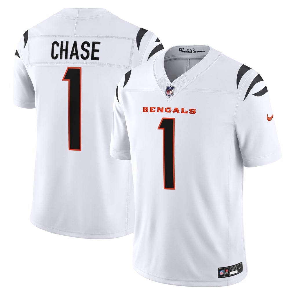 Men's Cincinnati Bengals Ja'Marr Chase Nike White Vapor F.U.S.E. Stitched Limited Jersey - Image 2