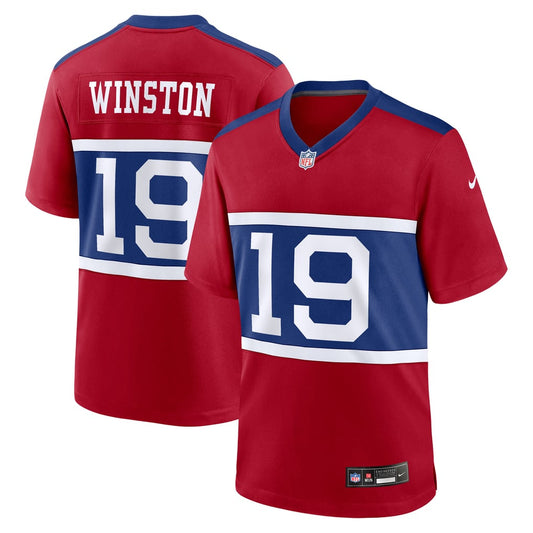 Men's New York Giants Jameis Winston Nike Century Red Alternate Game Jersey - Image 1
