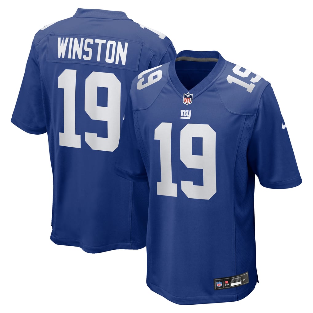 Men's New York Giants Jameis Winston Nike  Royal Team Game Jersey - Image 1