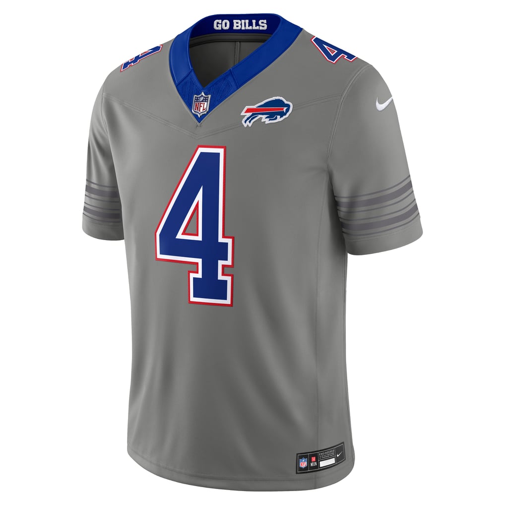 Men's Buffalo Bills James Cook III Nike Gray Nickel City Vapor F.U.S.E. Stitched Limited Jersey - Image 3
