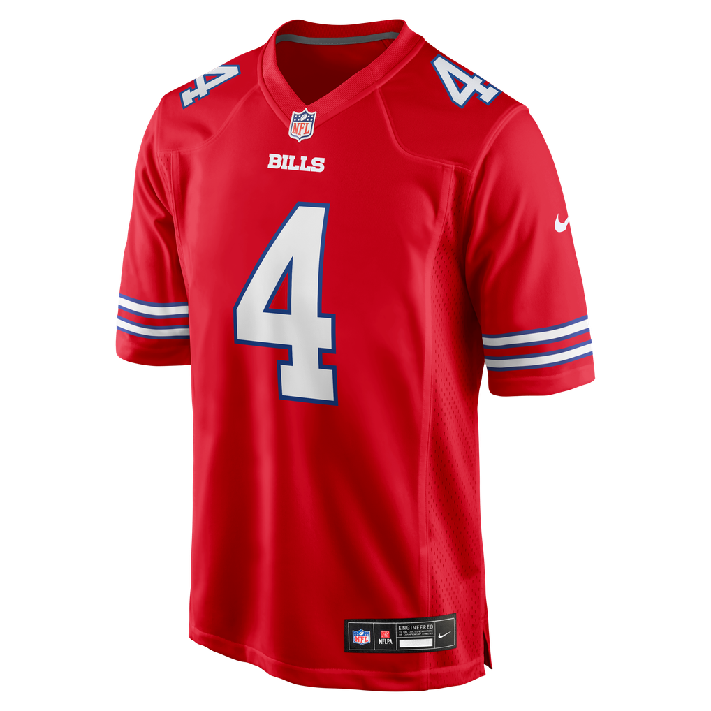 Men's Buffalo Bills James Cook III Nike Red Alternate Game Jersey - Image 3