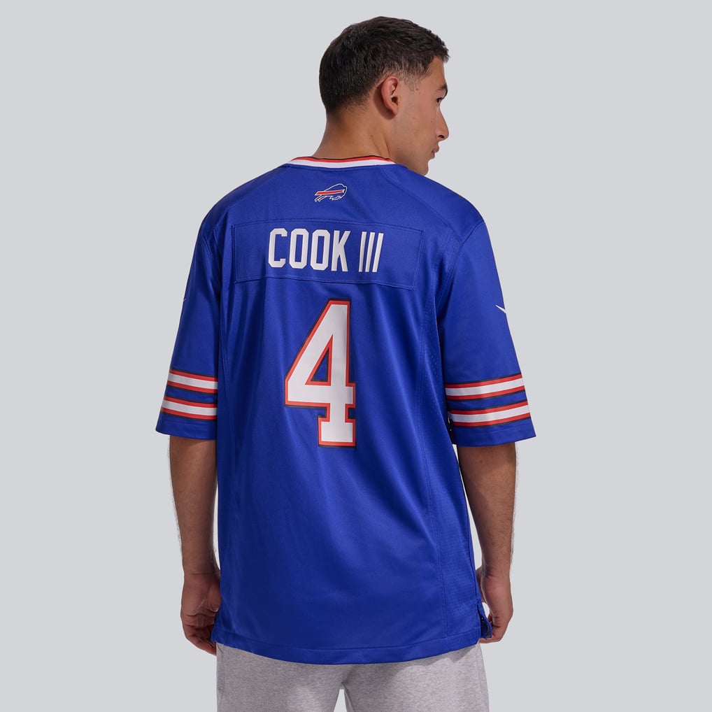 Men's Buffalo Bills James Cook III Nike  Royal Team Game Jersey - Image 4