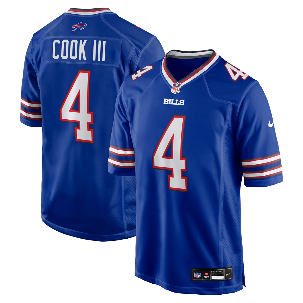 Men's Buffalo Bills James Cook III Nike  Royal Team Game Jersey - Image 1