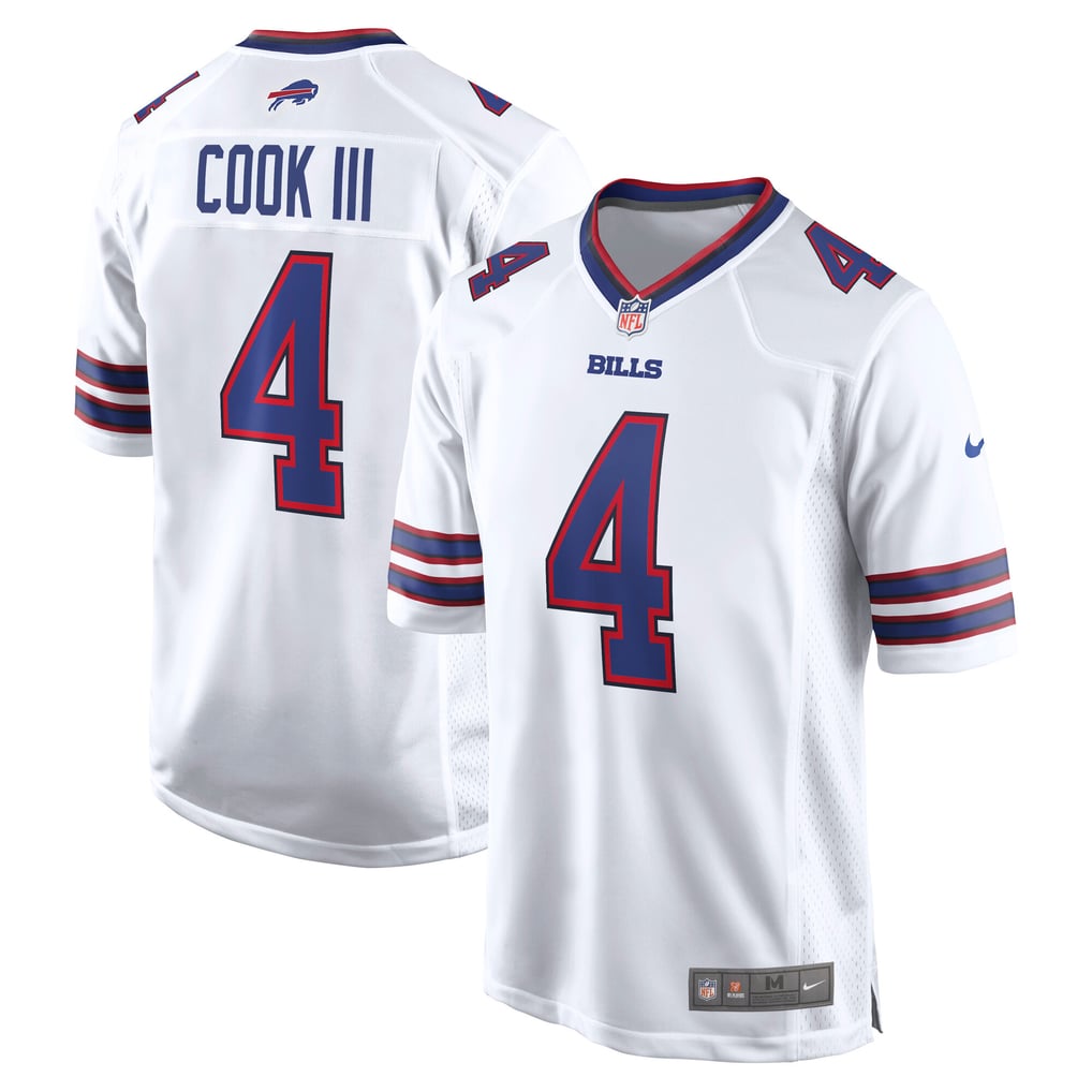 Men's Buffalo Bills James Cook III Nike White Game Jersey - Image 2