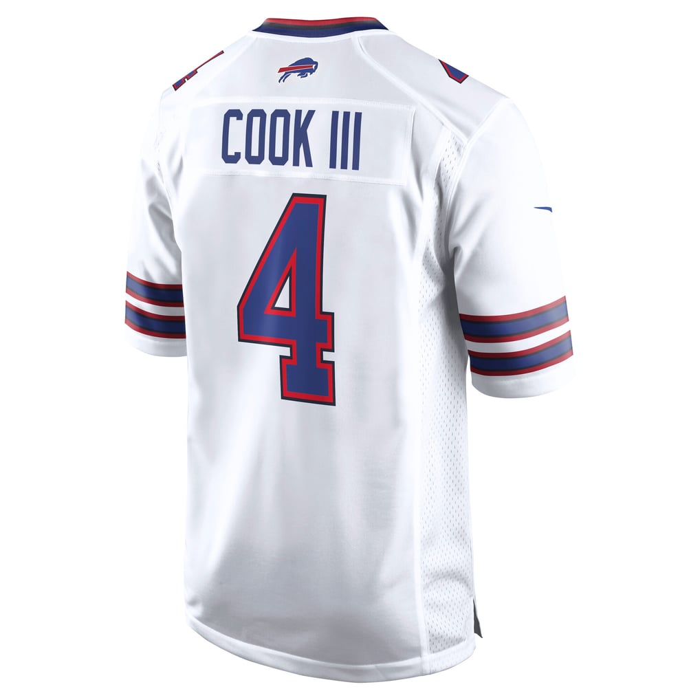 Men's Buffalo Bills James Cook III Nike White Game Jersey - Image 4