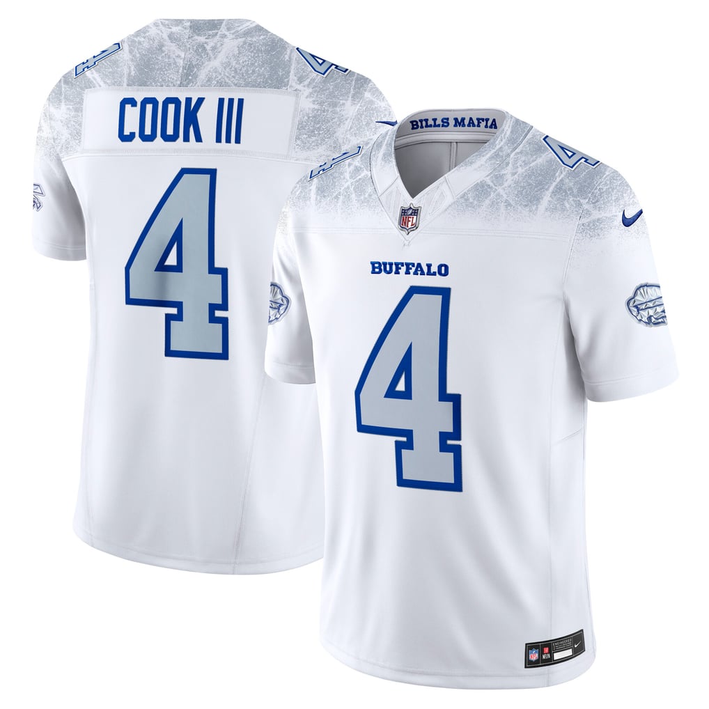 Men's Buffalo Bills James Cook III Nike White Rivalries Collection Stitched Limited Jersey - Image 2