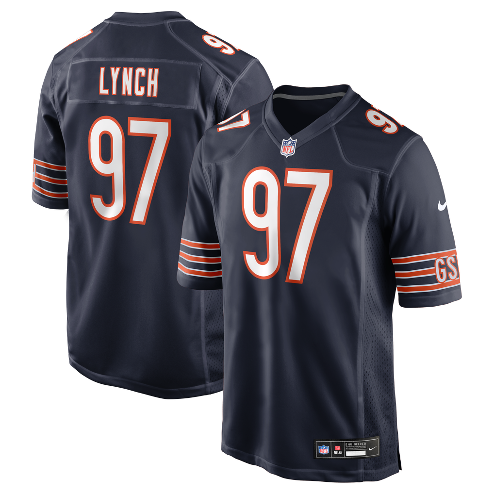 Men's Chicago Bears James Lynch Nike Navy Team Game Jersey - Image 2