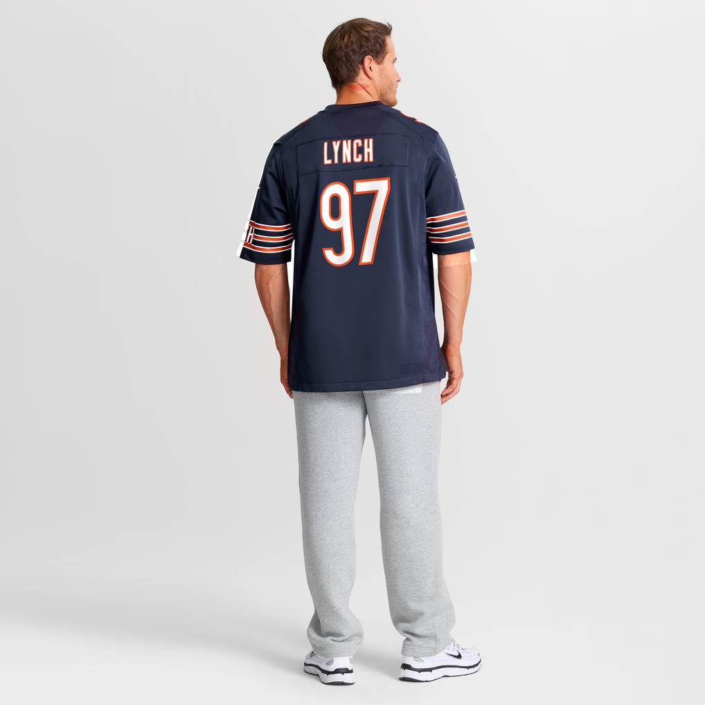Men's Chicago Bears James Lynch Nike Navy Team Game Jersey - Image 6