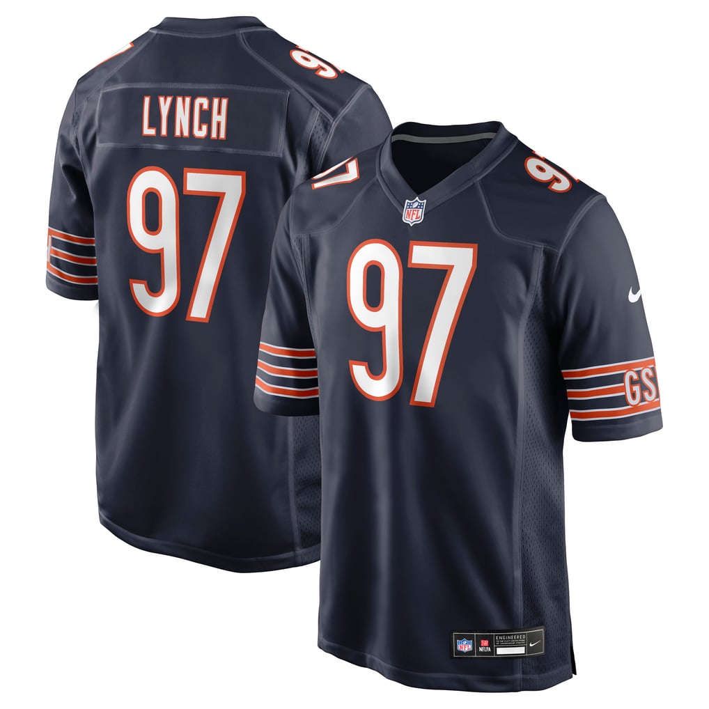 Men's Chicago Bears James Lynch Nike Navy Team Game Jersey - Image 1