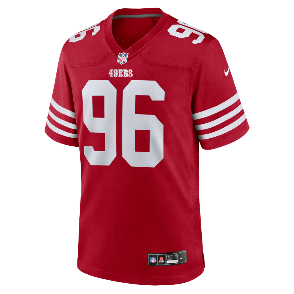 Men's San Francisco 49ers James Thompson Jr Nike Scarlet Team Game Jersey - Image 5