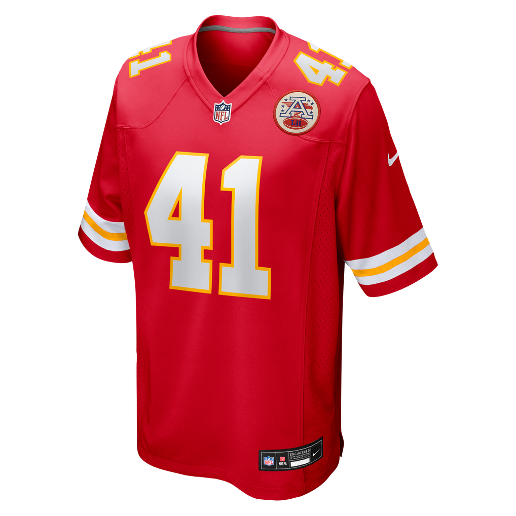 Men's Kansas City Chiefs James Winchester Nike Red Game Jersey - Image 3