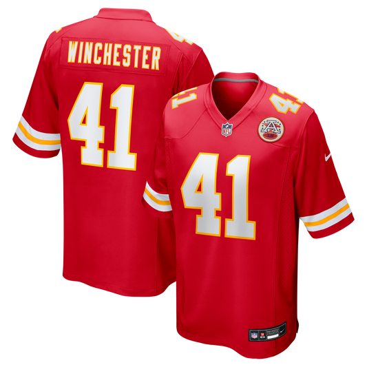 Men's Kansas City Chiefs James Winchester Nike Red Game Jersey - Image 1