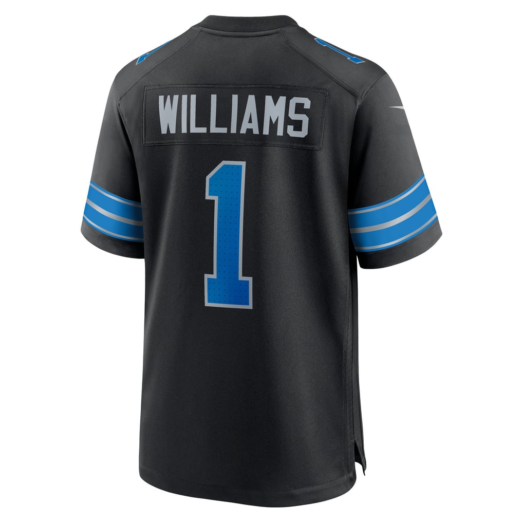Men's Detroit Lions Jameson Williams Nike Black Alternate Game Player Jersey - Image 4