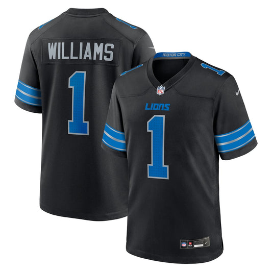 Men's Detroit Lions Jameson Williams Nike Black Alternate Game Player Jersey - Image 1