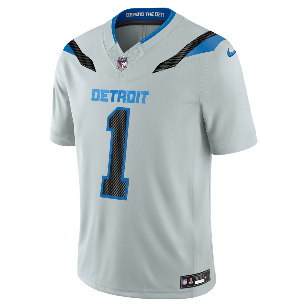 Men's Detroit Lions Jameson Williams Nike Silver 2026 Rivalries Collection Stitched Limited Jersey - Image 3