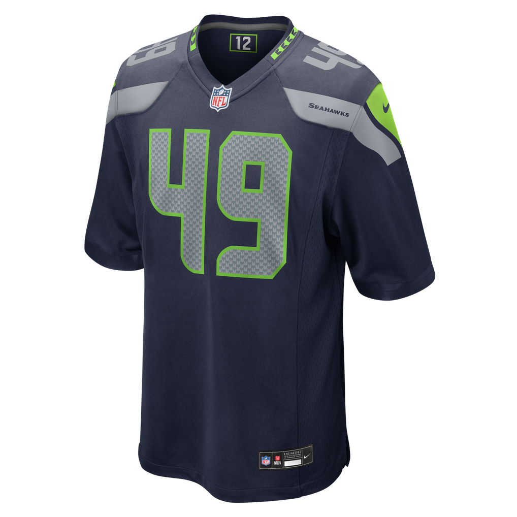 Men's Seattle Seahawks Jamie Sheriff Nike College Navy Team Game Jersey - Image 3