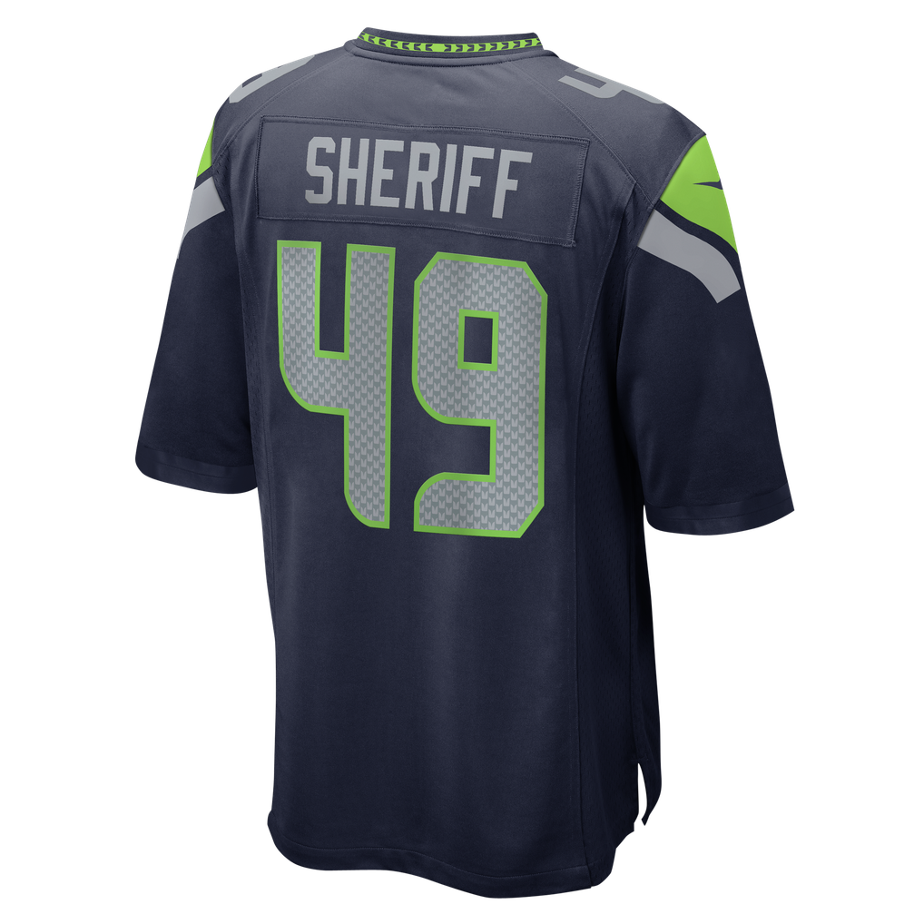 Men's Seattle Seahawks Jamie Sheriff Nike College Navy Team Game Jersey - Image 4