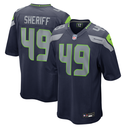 Men's Seattle Seahawks Jamie Sheriff Nike College Navy Team Game Jersey - Image 1