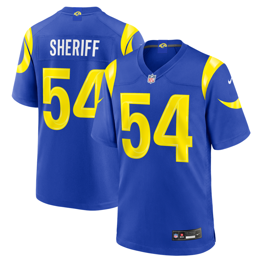 Men's Los Angeles Rams Jamie Sheriff Nike Royal Team Game Jersey - Image 2