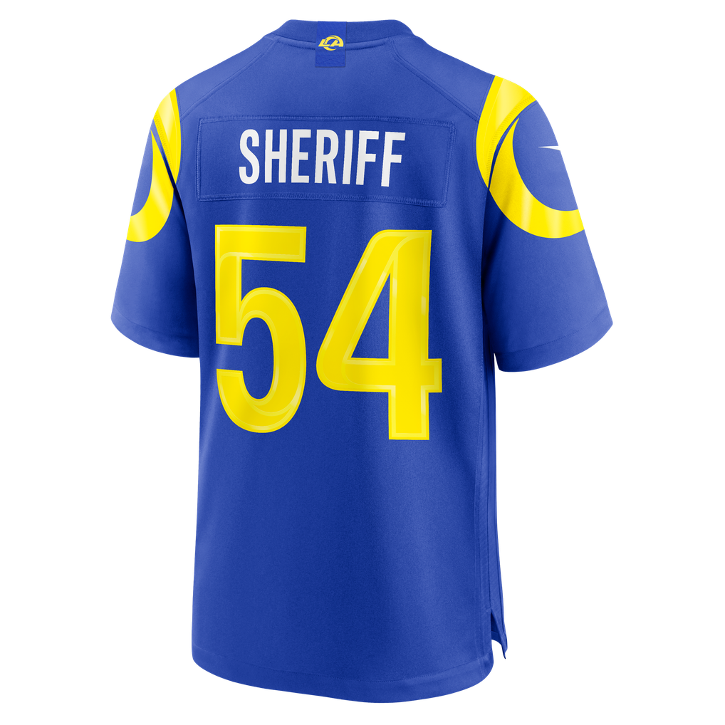 Men's Los Angeles Rams Jamie Sheriff Nike Royal Team Game Jersey - Image 4