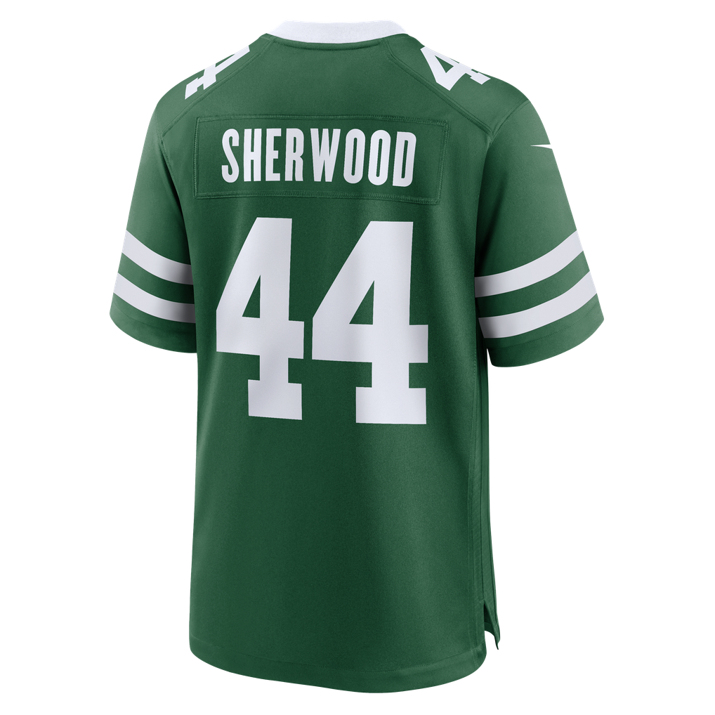 Men's New York Jets Jamien Sherwood Nike Legacy Green Team Game Jersey - Image 4