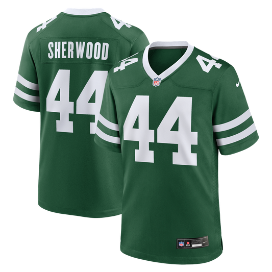 Men's New York Jets Jamien Sherwood Nike Legacy Green Team Game Jersey - Image 1