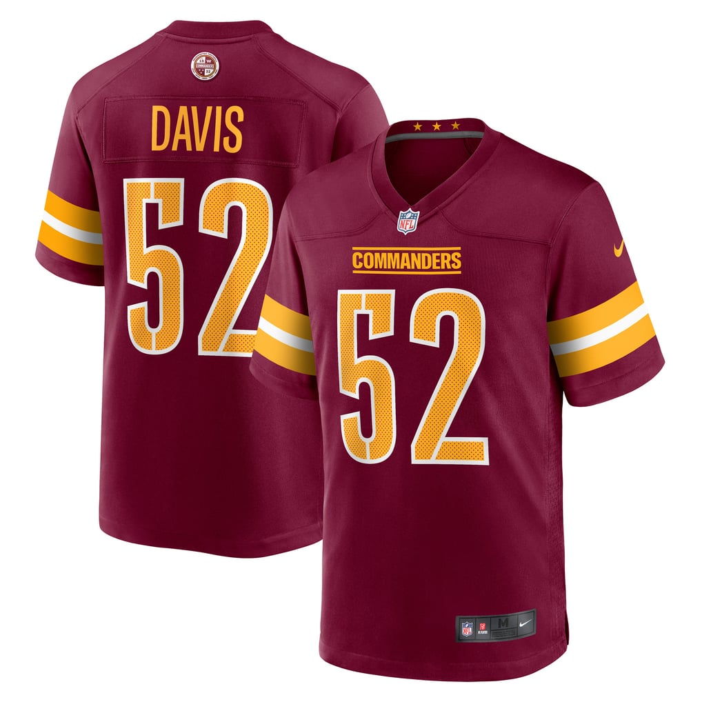 Men's Washington Commanders Jamin Davis Nike Burgundy Player Game Jersey - Image 2