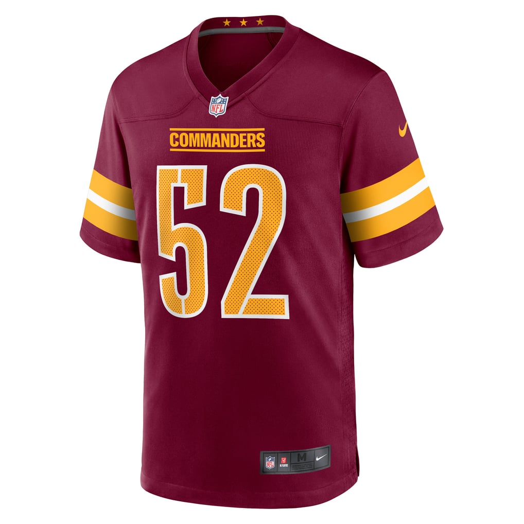 Men's Washington Commanders Jamin Davis Nike Burgundy Player Game Jersey - Image 3