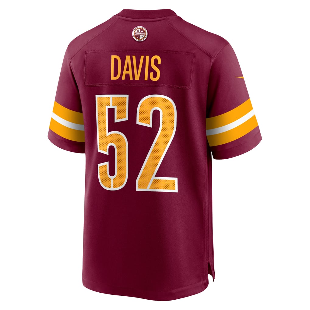 Men's Washington Commanders Jamin Davis Nike Burgundy Player Game Jersey - Image 4