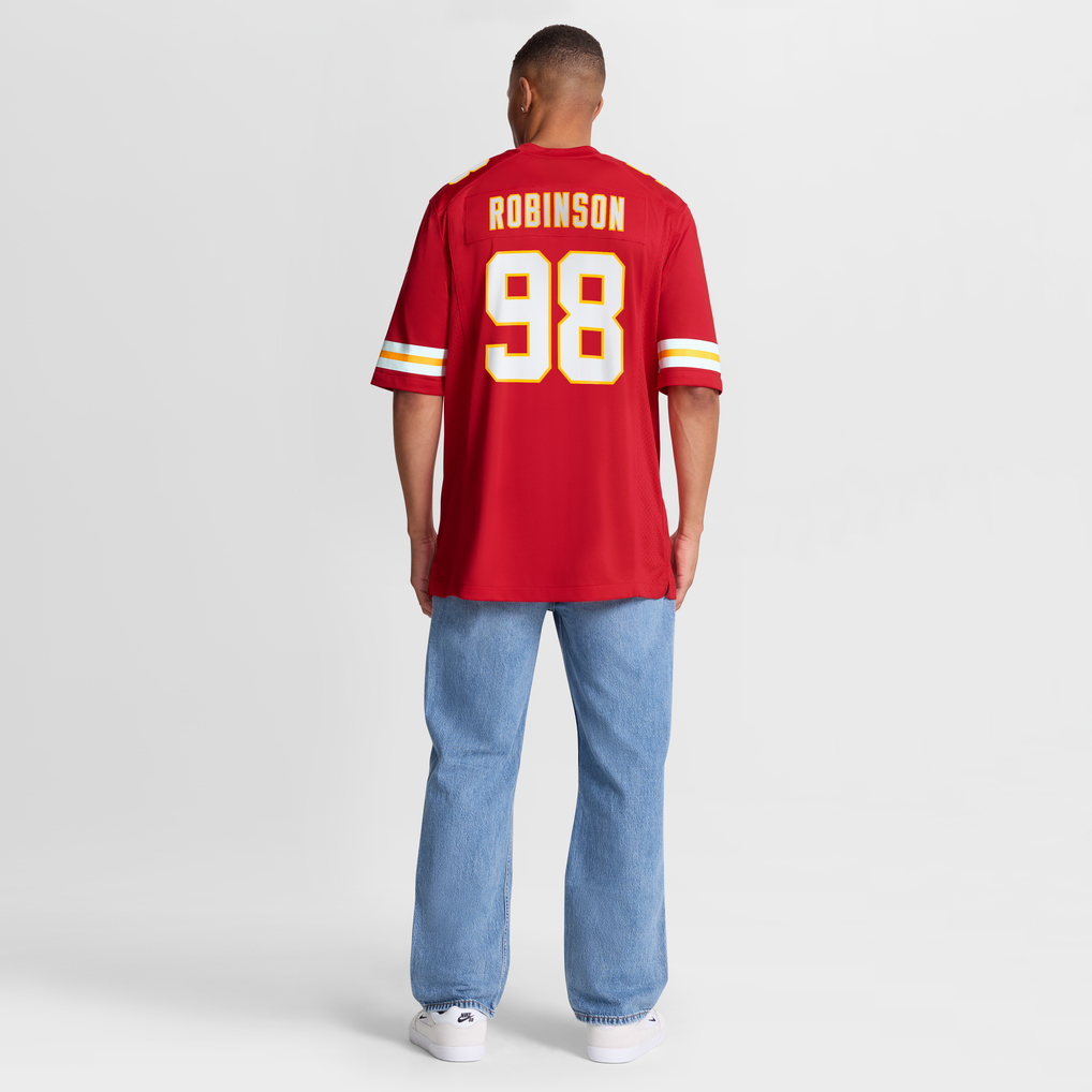 Men's Kansas City Chiefs Janarius Robinson Nike  Red Team Game Jersey - Image 9