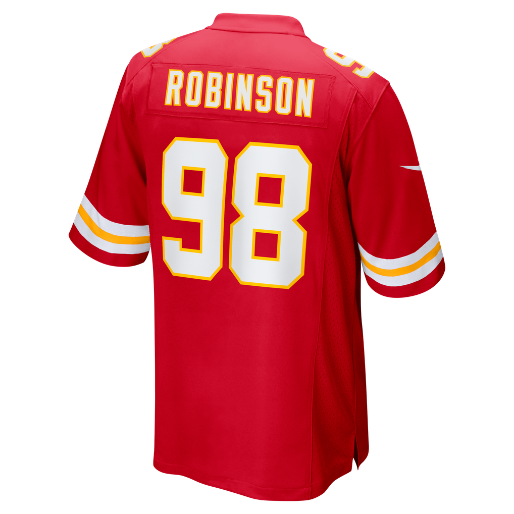 Men's Kansas City Chiefs Janarius Robinson Nike  Red Team Game Jersey - Image 4