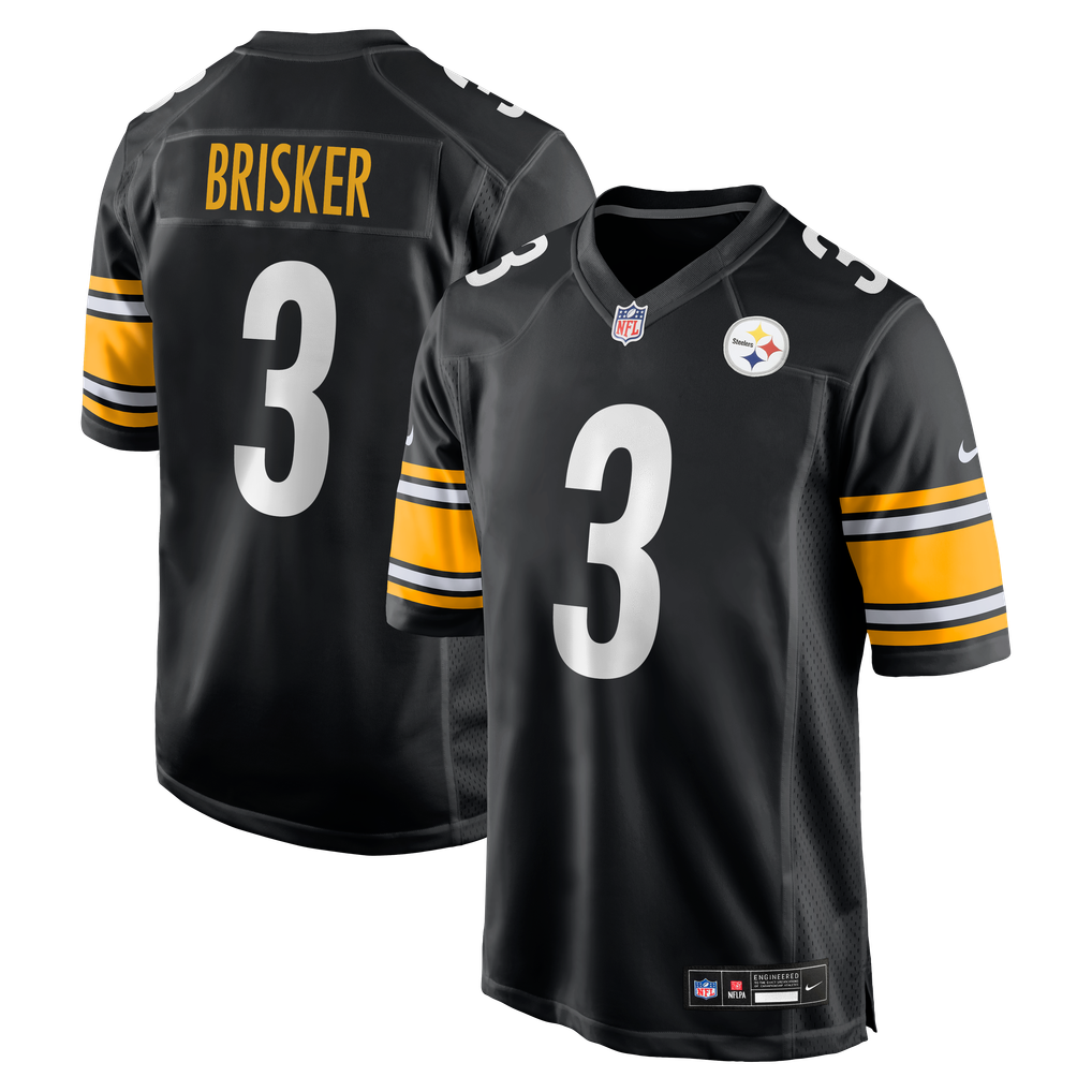 Men's Pittsburgh Steelers Jaquan Brisker Nike Black Team Game Jersey - Image 1